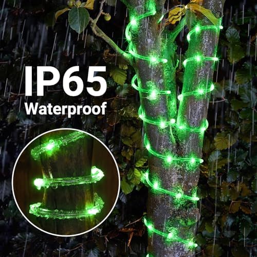 Solar Rope Lights, 66ft 200LED Solar String Lights, 8 Modes, Waterproof - Image 5