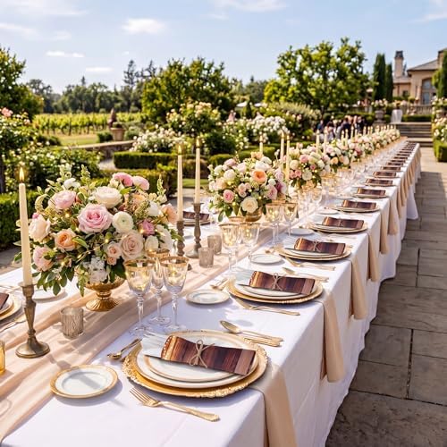 200 Pcs Wood Grain Wedding Supplies for 50 Guests Rustic Party - Image 3