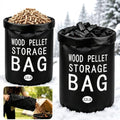 Wood Pellet Storage Containers 22LBWaterproof Charcoal Airtight Storage Bin-Smoker Pellet Storage Bin w/Label Pocket & Buckle Seal & Dual Handles Pellet Containers for Grill Outdoor(2-Pack) by iiibumwow