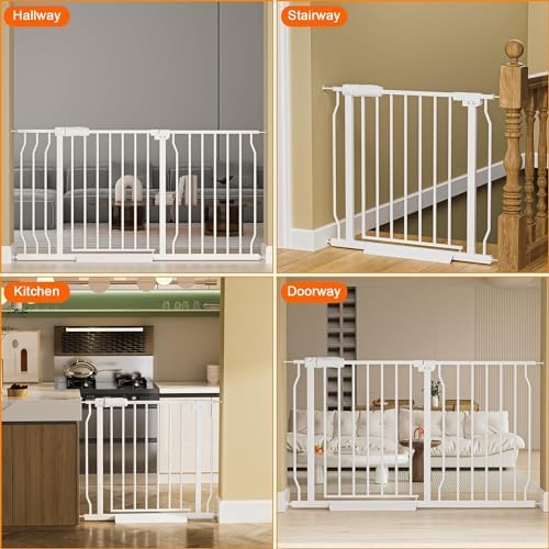 76.38 to 86.3 Inch Extra Wide Baby Gate for Doorway Stairs - Image 5
