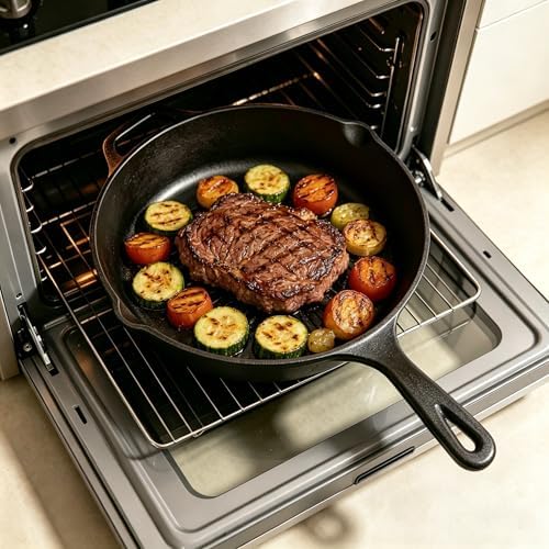 Cast Iron Skillet, Frying Pan for the Stove, Oven, Grill & Campfire (10 inch) - Image 5