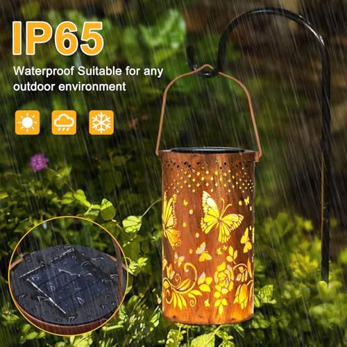 BSGlobal Butterfly Solar Lanterns Outdoor Waterproof Hanging Lights - Image 5