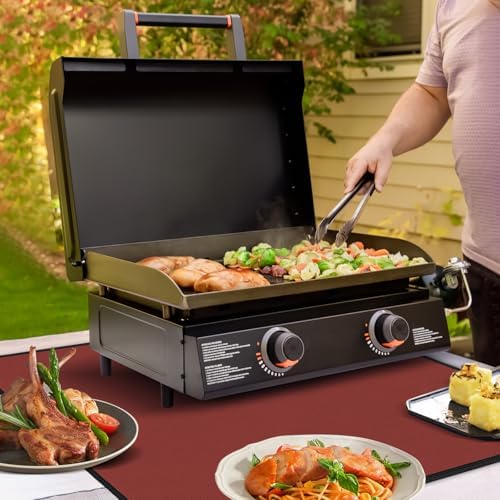 Heat Resistant Mats for Countertop fits Tabletop Grill, 18x15x0.04in, Red - Image 6