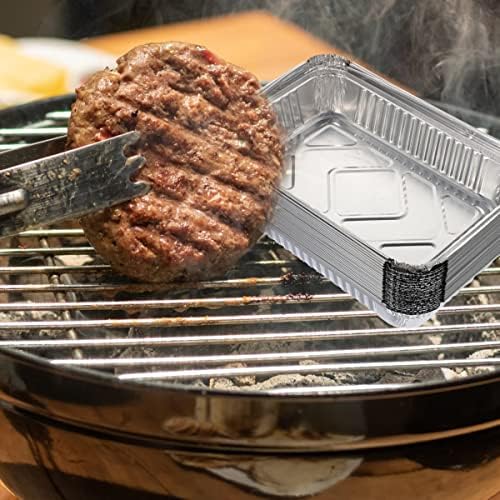 Waytiffer 20Pack Drip Pans Compatible with Weber Grills Spirit Gas Grills, Q Grills, Genesis and Genesis II LX 200 300 Series,Disposable Aluminum Foil BBQ Grease Trays, 8.5 x 6 Inch (Pack of 2) - Image 5