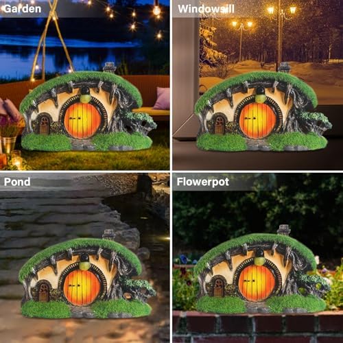 Solar Outdoor Garden Figurine Light, Solar-Powered Statue Lights for Garden & Yard Decoration, Cottage-Themed Outdoor Sculptures for Home & Landscape Accent - Image 6