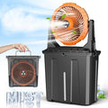 Ausic 9L Bucket Portable Misting Fan for Outdoors Patios, 30000mAh Rechargeable Battery Operated Camping Fan, 3 Strong Winds, 3 Large Spray Outlets, for Fishing/Travel/Garden Party/Golf/Tent/Office by Ausic