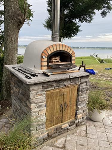 Authentic Pizza Ovens Pizzaioli Traditional Brick Premium Wood-Fired Pizza Oven, Handmade in Portugal, Triple-Insulated, Drop-Down Door, Viewing Window, Thermometer & Baking Dish Included - Image 2