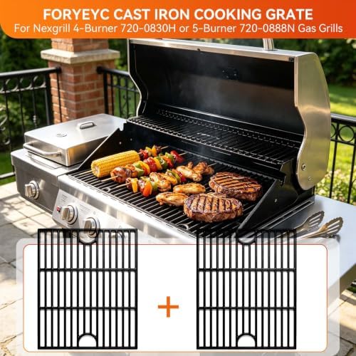 13 x 17 Cast Iron Cooking Grates for Nexgrill 4 Burner 720-0830H 720-0783E - Image 6
