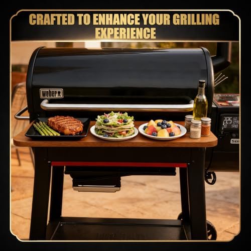 QuliMetal Foldable Front Shelf for Weber Searwood XL 600/Smoque XL - Image 5