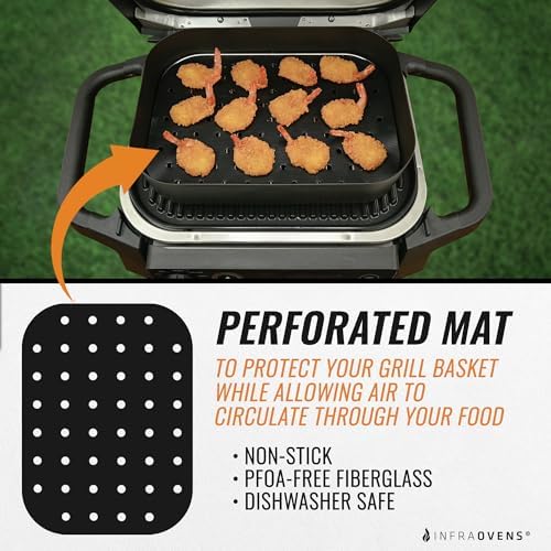 Accessories for Woodfire Outdoor Grill Pro XL, Pro Connect XL, OG800 OG900, Reusable Mats Non-Stick Grill Liners for Wood Fire Electric Air Fryer and Smoker 7-in-1 BBQ, Dishwasher Safe by INFRAOVENS - Image 3