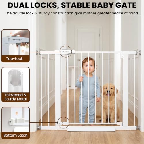 Baby Gate for Stairs, 29.7-40.6" Adjustable Dog Gate Indoor, No Drilling - Image 3