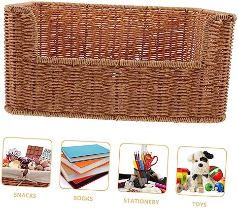 Rattan Woven Basket Decorative Storage Organizer Bin for Fruits - Image 5