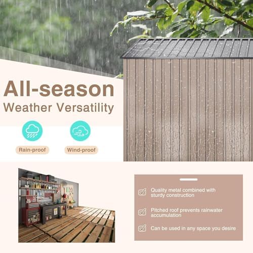 AirWire 10x14 FT Outdoor Storage Metal Shed - Image 5