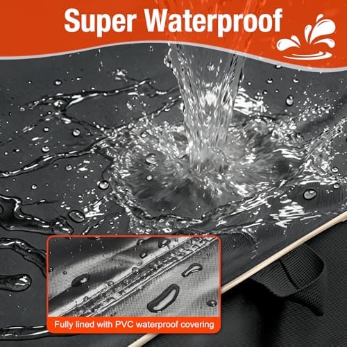 Foldable Grill Cover for Pit Boss 700FB 73700, Waterproof 600D Heavy Duty Wood Pellet Smoker Cover, Fade＆Tear Resistant Pellet Grill Cover for Lexington 500 540,Black - Image 7