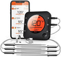 BFOUR Bluetooth Meat Thermometer Wireless Meat Thermometer, Wireless Digital Grill Thermometer with 6 Temperature Probes, Large LCD Display, Bluetooth Thermometer for Grill, Smoker, Oven and BBQ by BFOUR