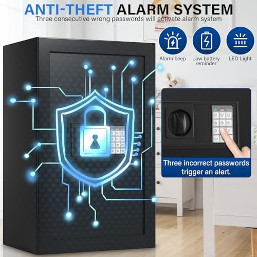 4.4 Cuft Safe Box, Home Safe with Fireproof Waterproof Bag (23.62'' H) - Image 5