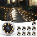 SOLPEX 10 Pack Small Solar Ground Lights, Pathway Lights Warm White by Solpex