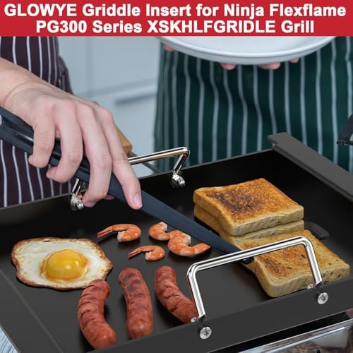 Griddle Plate for Ninja FlexFlame PG300 Grills, Nonstick Half Griddle Insert for Ninja FlexFlame XSKHLFGRIDLE Grill Replacement Accessories - Image 6
