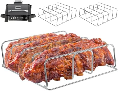 Rib Rack for Ninja Woodfire OG700/OG701/OG751 Electric Grills & Most Grills by WEBROIL