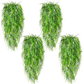 Waipfaru 4Pcs Fake Ferns Fake Hanging Plants Artificial Ferns Vine Greenery by Waipfaru