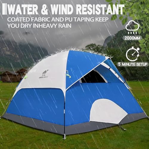 CAMEL CROWN Tents for Camping 2/3/4/5 Person Camping Dome Tent, Waterproof,Spacious, Lightweight Portable Backpacking Tent for Outdoor Camping/Hiking - Image 6