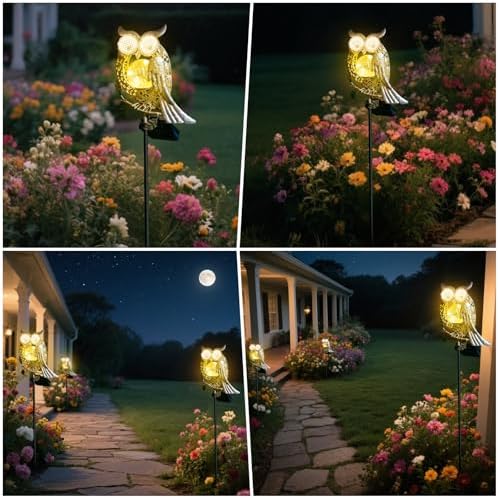 SRNPMIU Solar Lights Outdoor Decor, Solar Owl Yard Decorations Outdoor - Image 5