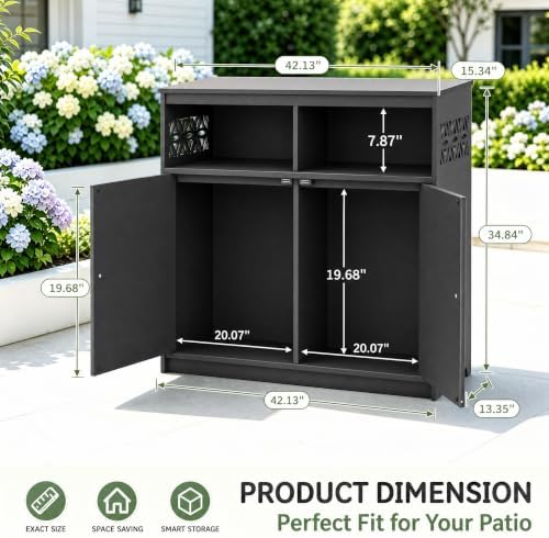 Outvita Outdoor Storage Cabinet PVC 2-in-1 Workstation - Image 6