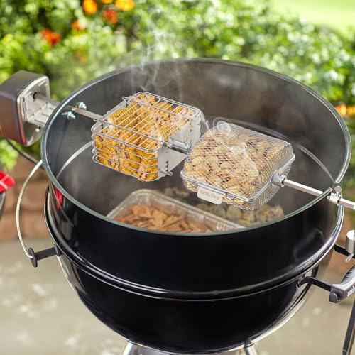 onlyfire Stainless Steel Rotisserie Basket Set BBQ Grilling Baskets, 2pcs - Image 7