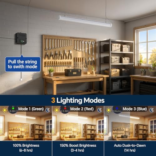 Solar Shed Light with Pull Cord, 1500LM LED Bars,4000K 1-Pack - Image 4
