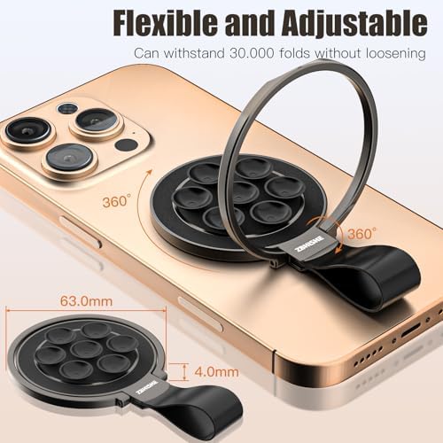 Magnetic Suction Phone Ring Grip for MagSafe & Magnet Car Mounts - Image 3