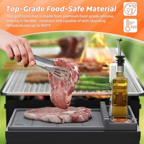 MealHelper Silicone Griddle Tools Mat Compatible with Blackstone Griddles - Image 3
