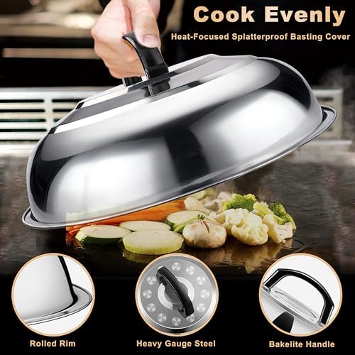 238pcs Premium Griddle Accessories Kit, Griddle Tools for Flat Top Grill with Enlarged Spatulas, Burger Press, Basting Cover, Flat Top Grill Accessories for Outdoor BBQ Teppanyaki - Image 3