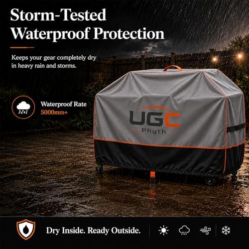 58 Inch Grill Cover, Heavy Duty Waterproof Gas Grill Cover, 420D Outdoor BBQ Grill Cover with Straps & Drawstring, Fits Weber Genesis, Char-Broil, Nexgrill, Monument 3-5 Burner Grills. - Image 4