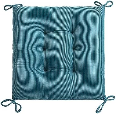 Outdoor Patio Cushion, Rocking Chair Cushion, Tufted Pads, Set of Upper and Lower with Ties Pack of 2 (2 Sets) - Back 20"×17", Seat 17"×17" (Blue) - Image 5