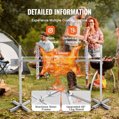 VEVOR Rotisserie Grill, 50" Baffle Electric Rotisserie Grill Kit - Image 5
