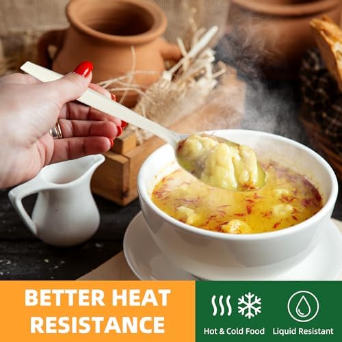 150 pcs 100% Compostable Spoons, 7 Inch Disposable Cornstarch Spoons - Image 5