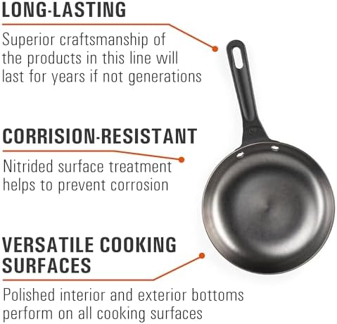 GSI Outdoors Guidecast Frying Pan, 10 in, Lightweight Cast Iron - Image 4