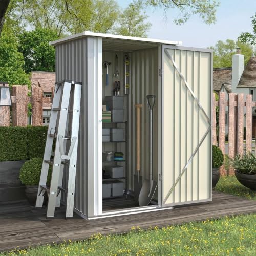 Patiowell 3x3 FT Storage Shed, Small Metal Shed, Gray by Patiowell
