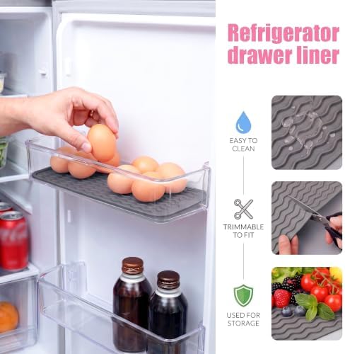 MicoYang Silicone Dish Drying Mat for Multiple Usage,Easy clean,Eco-friendly,Heat-resistant Silicone Mat for Kitchen Counter,Sink,Bar,Bottle,or Cup Grey M 17 inches x 6 inches - Image 5