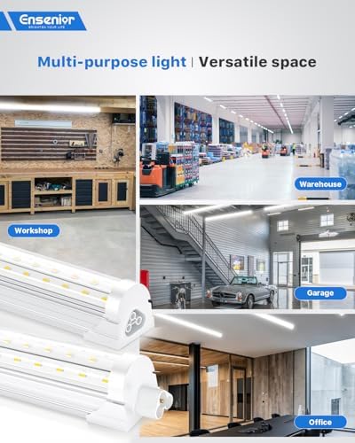 Ensenior 4FT LED Shop Lights, 6000K T8 Commercial Bay Lighting, 4 Pack - Image 6
