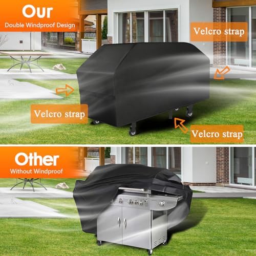 Griddle Cover 600D Heavy Duty for 36 inch Griddle with Hood, 36 inch Blackstone Griddle Cover Blackstone Cover Accessories BBQ Gas Grill Cover Waterproof Windproof Weather - Image 4