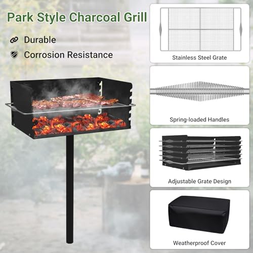 Park Grills, 384 Sq. In, Park Style Charcoal Grill - Image 3