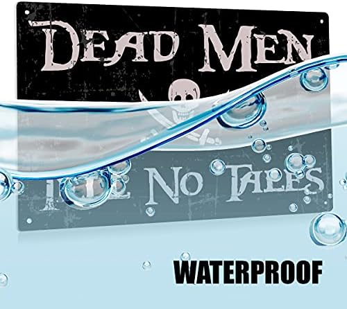 BEASTZHENG Funny Dead Men Tell No Tales Metal Tin Sign Pirate Wall Decor - Image 4