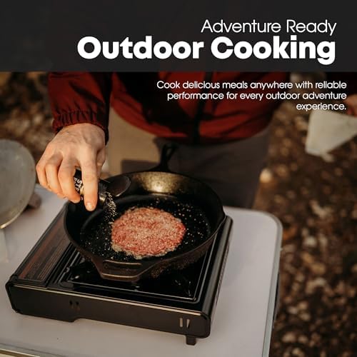 GasOne 10,000 BTU Dual Fuel Camp Stove – Butane and Propane Burner Portable Stove Camping Grill with Adjustable Heat Dial, Carry Case, Automatic Electric Ignition – Safe and Durable Construction - Image 6