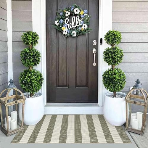 Striped Rug 24"x51" Fall Front Door Mat Outdoor Doormat Outside Porch Decor - Image 7