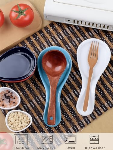 GDCZ Large Porcelain Spoon Rest for Kitchen Stove Top (Turquoise) - Image 3