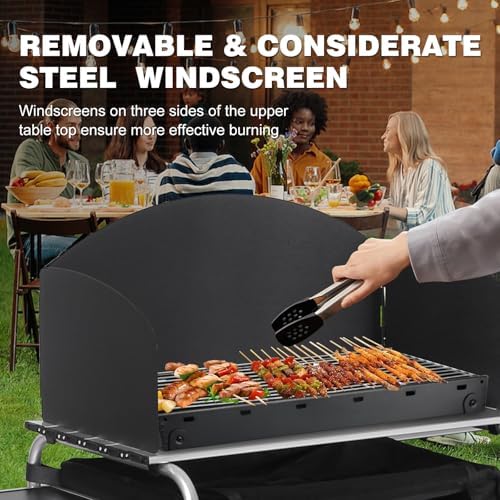 Aluminum Camping Kitchen Table with 3 Multifunctional Cupboards - Image 5
