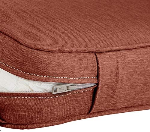 Classic Accessories Montlake FadeSafe Water-Resistant Patio Lounge Back Cushion Cover, 21 x 15 x 4 Inch, Heather Henna, Patio Furniture Cushion Covers - Image 4