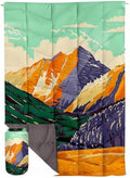 Outdoor Puffy Camping Blanket, Large Outdoor Blanket Waterproof, 55*79'' by GLORSIGN