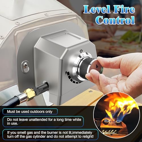 Gas Burner for Pizza Oven Accessories, for Karu 12 Gas Burner Attachment, Replace for 12G Adapter, for Fyra 12 with Propane Conversion Kit, fits Bighorn Outdoors Pizza Oven 12" - Image 5